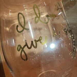 Gold Script Glass Pitcher